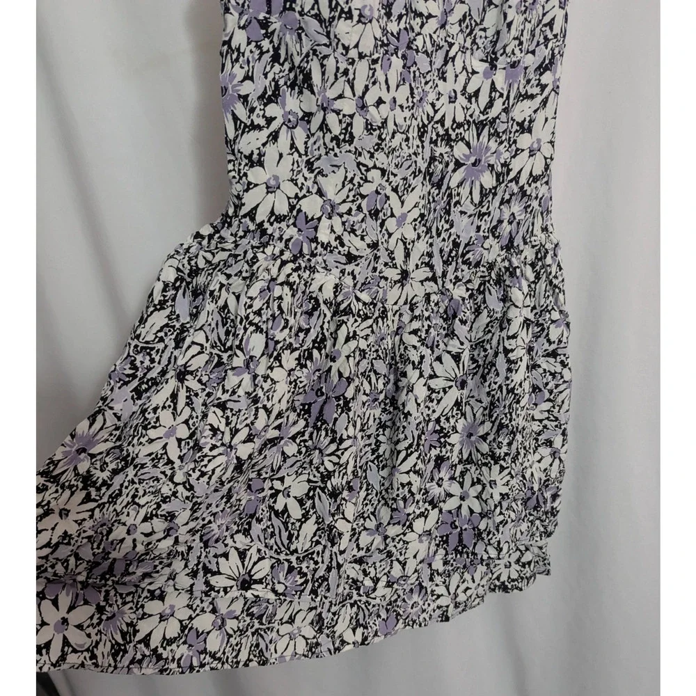 Fire Los Angeles Purple Floral Dress Medium A1 Coquette Whimsigoth Grunge Girly